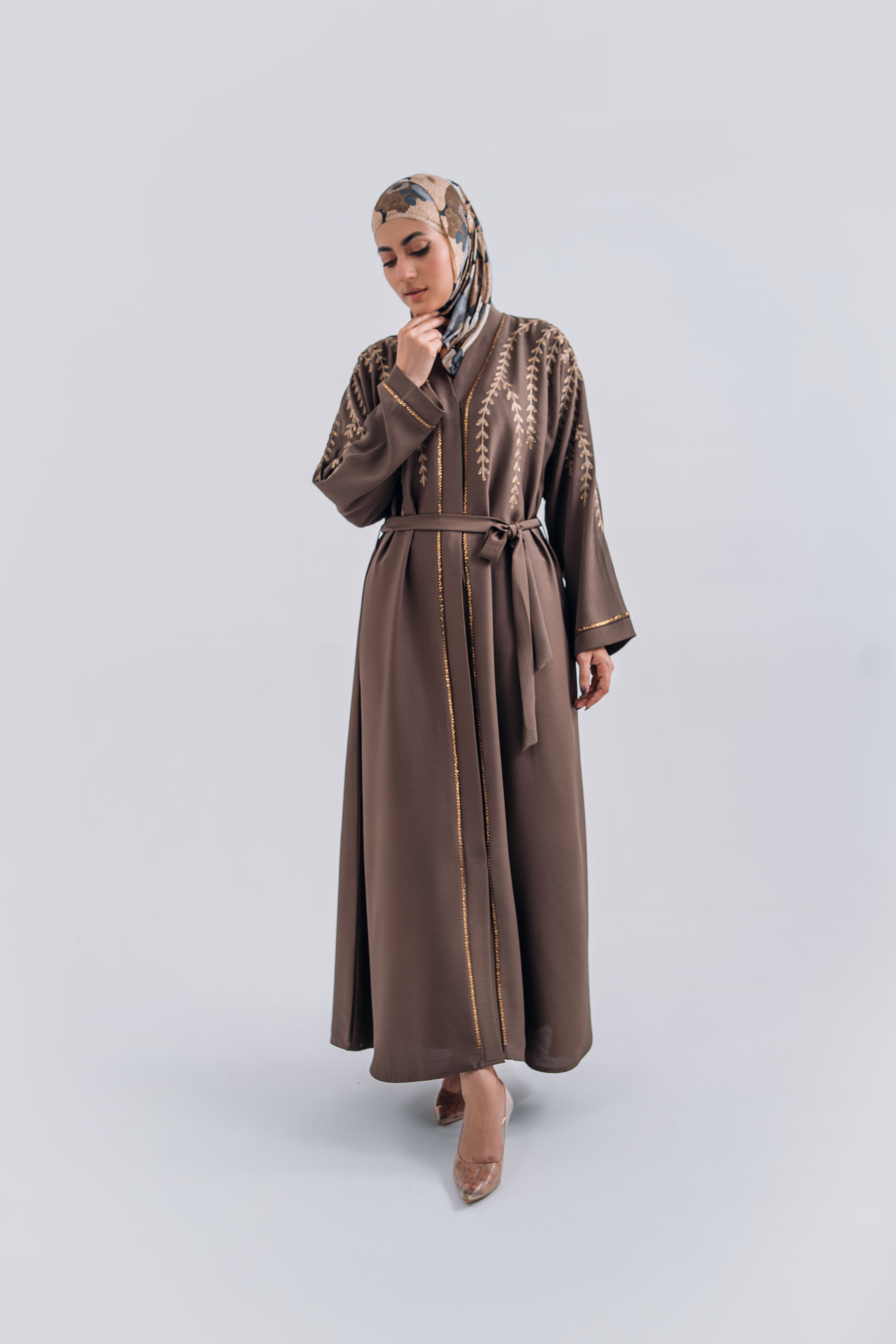 Embroidered abaya