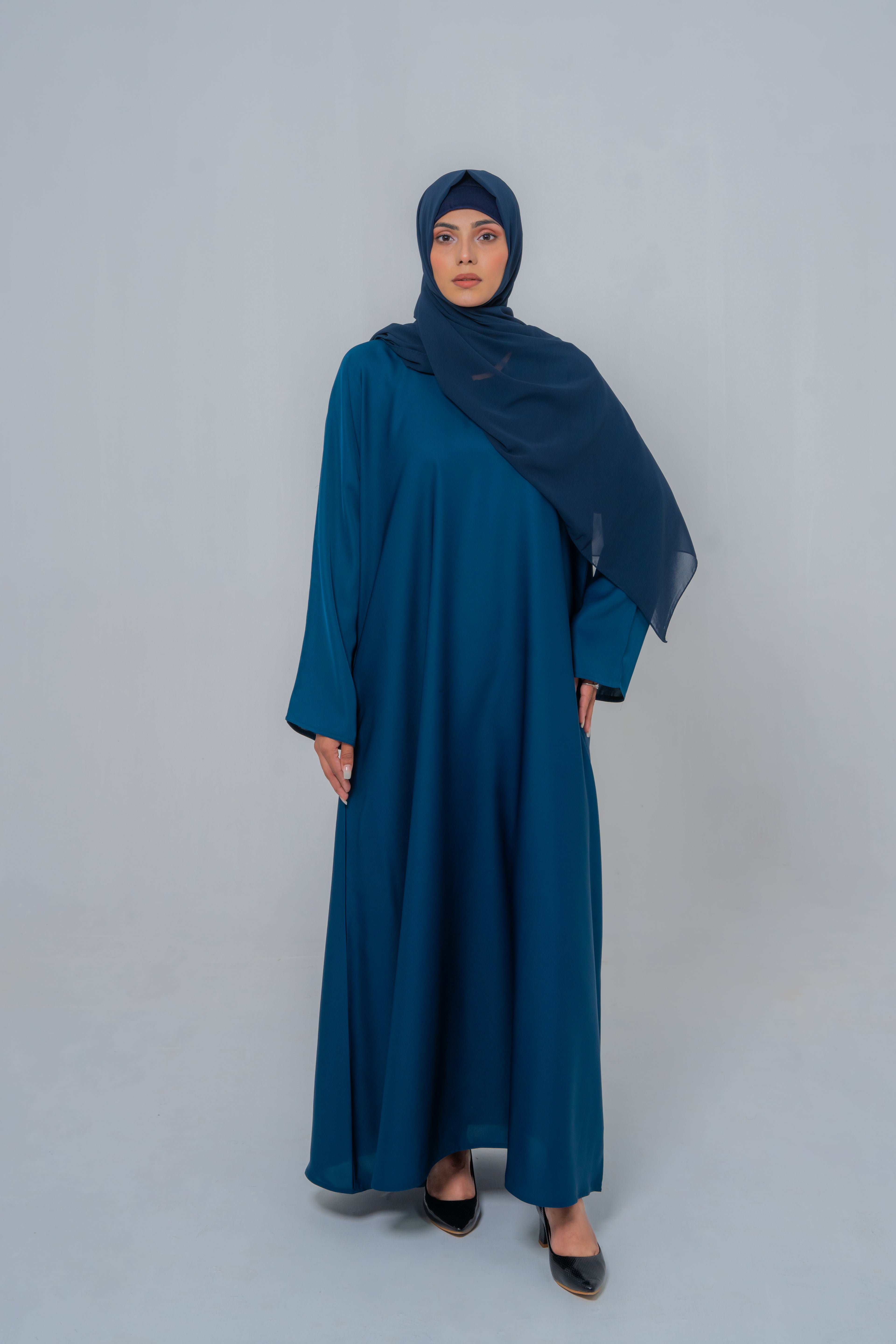 Blue Simple Basic Nida Abaya