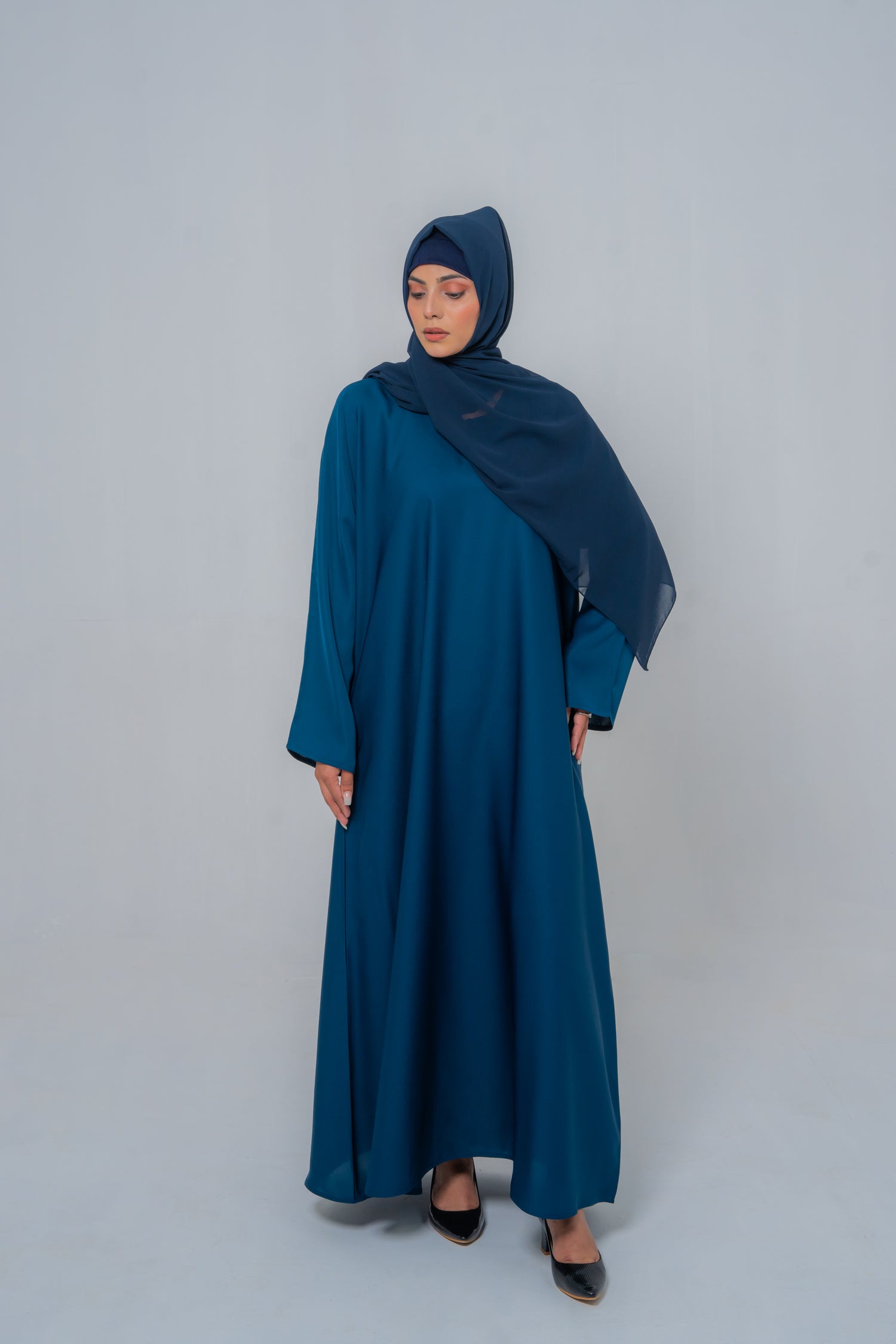 Blue Simple Basic Nida Abaya