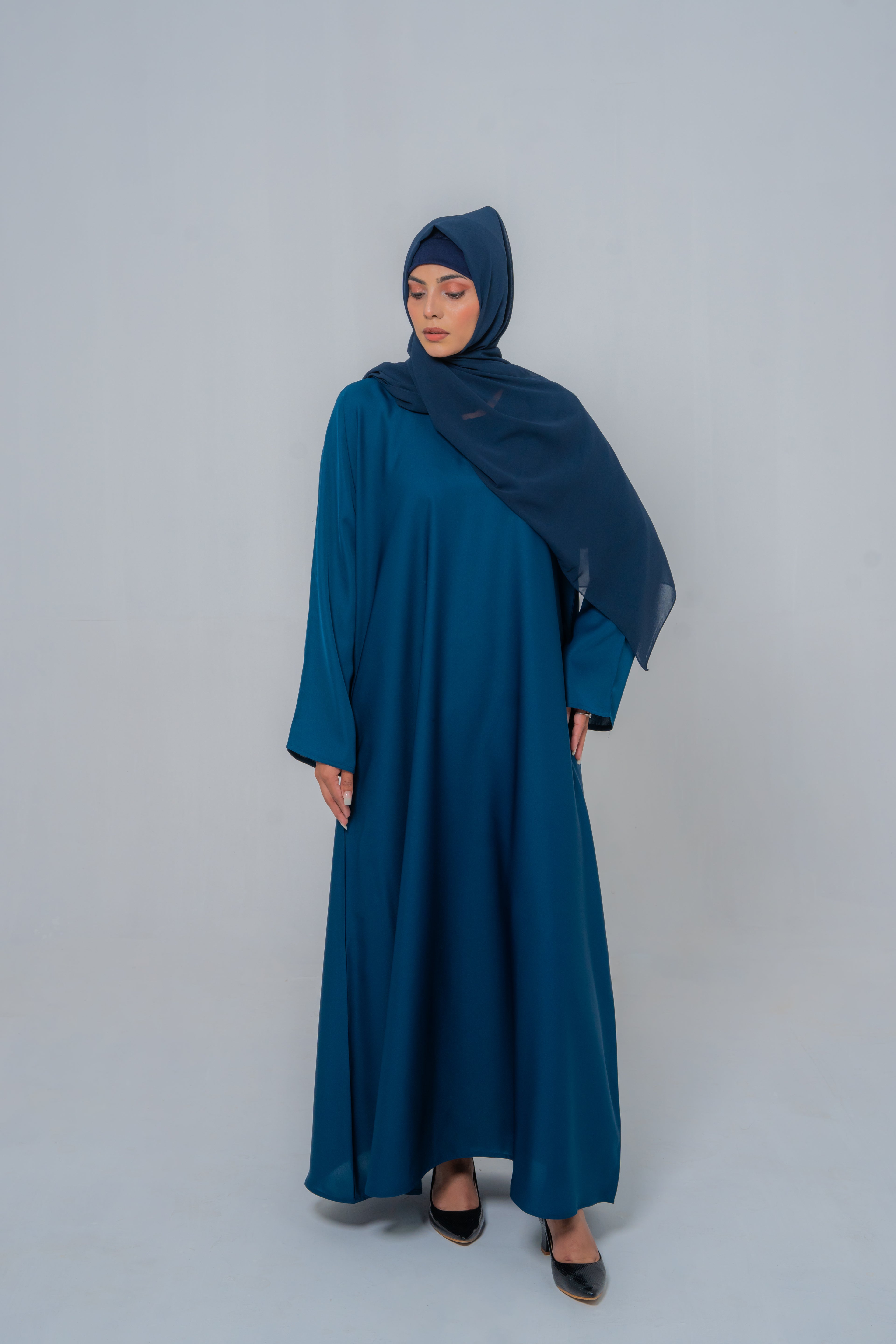 Blue Simple Basic Nida Abaya