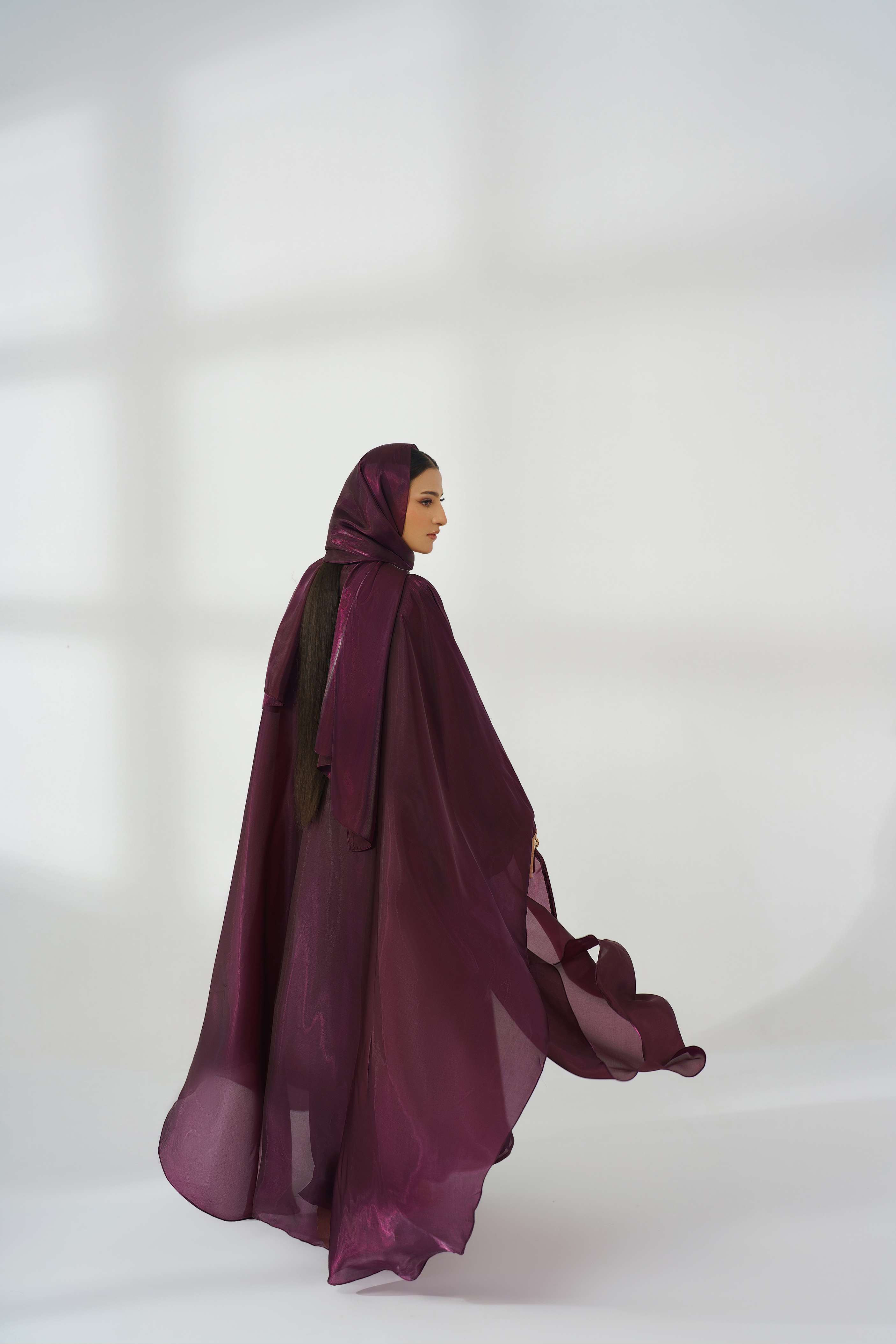 Purple Silk Kaftan