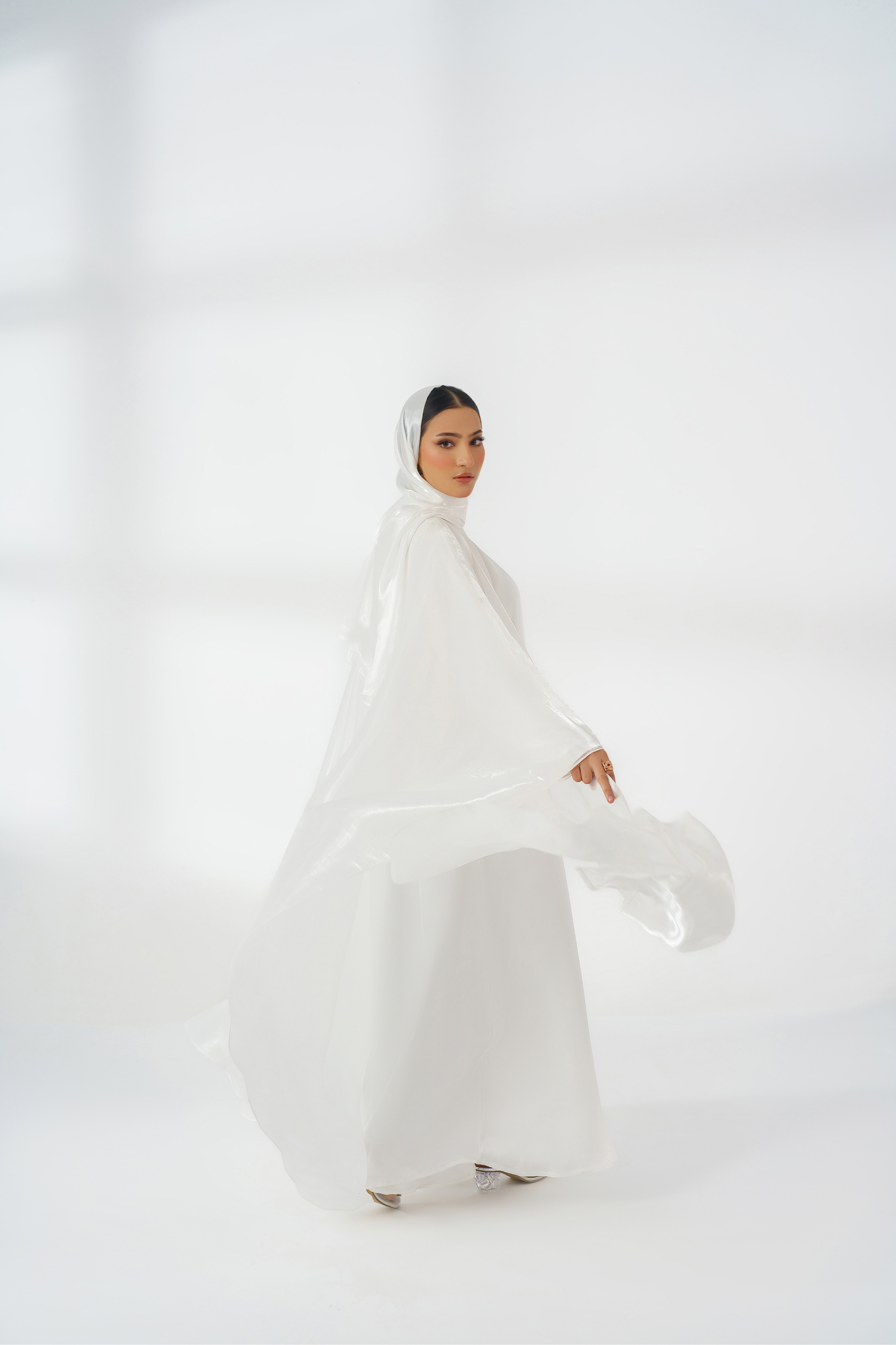 White Silk Kaftan
