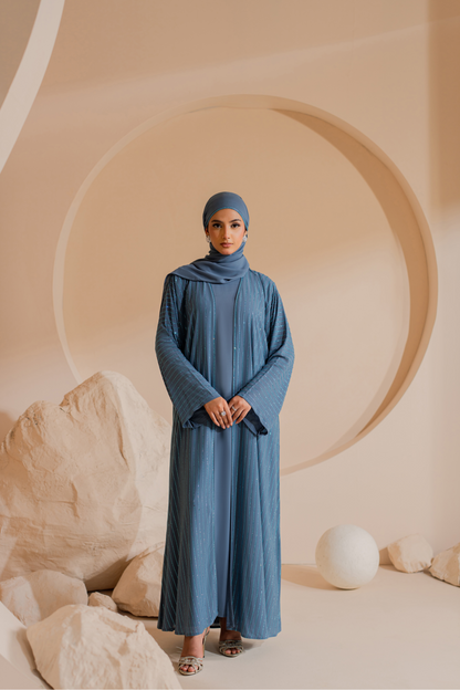 Sky blue Diamond Studded Abaya