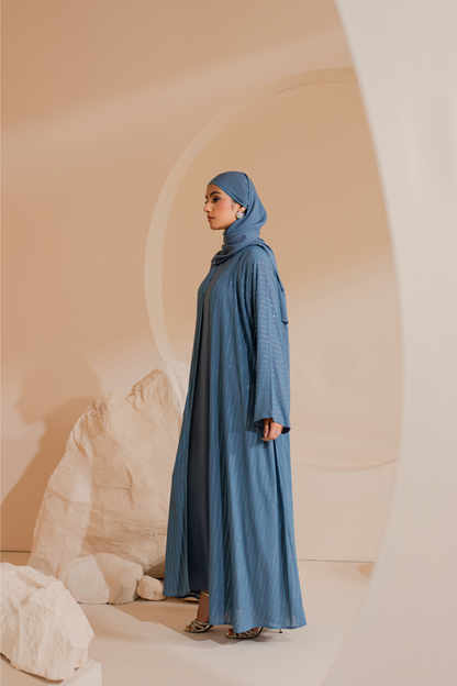Sky blue Diamond Studded Abaya