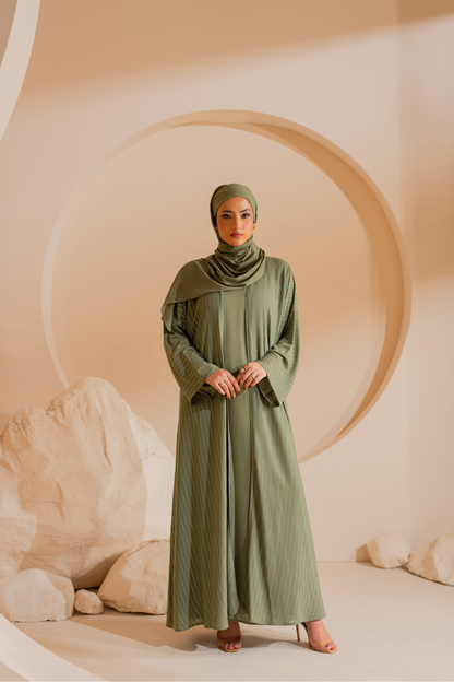 Green Diamond Studded Abaya