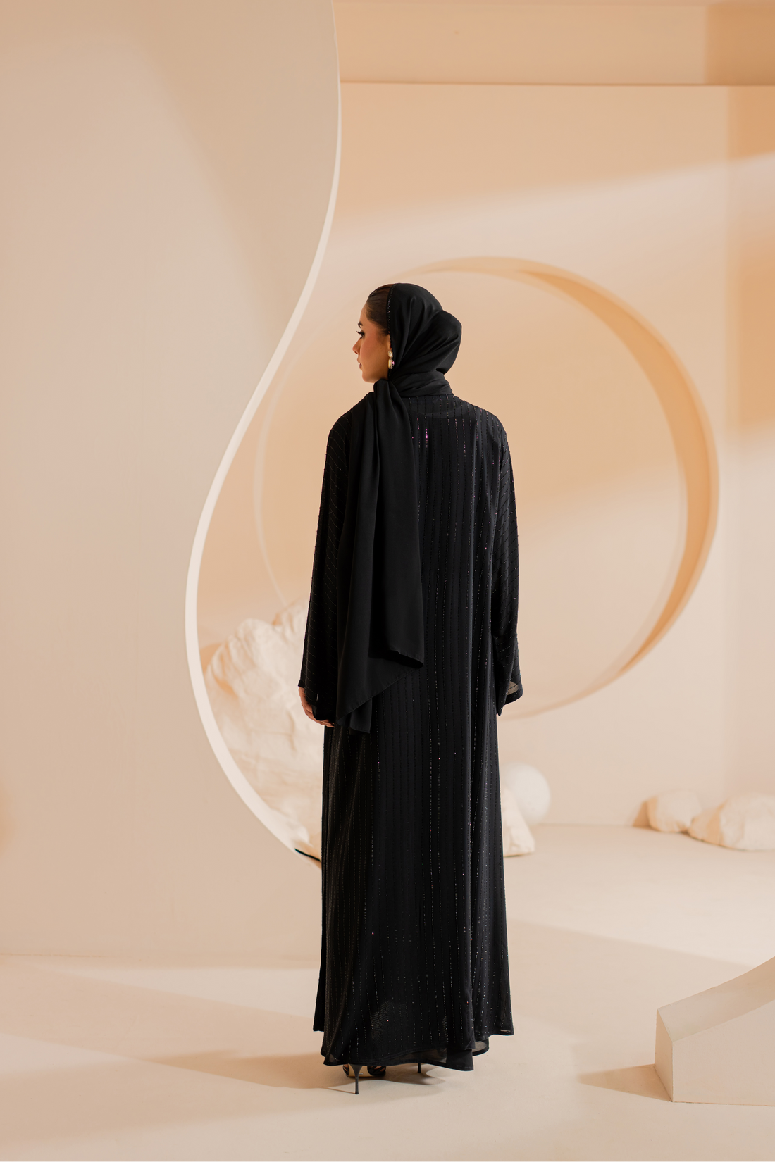 Black Diamond Studded Abaya