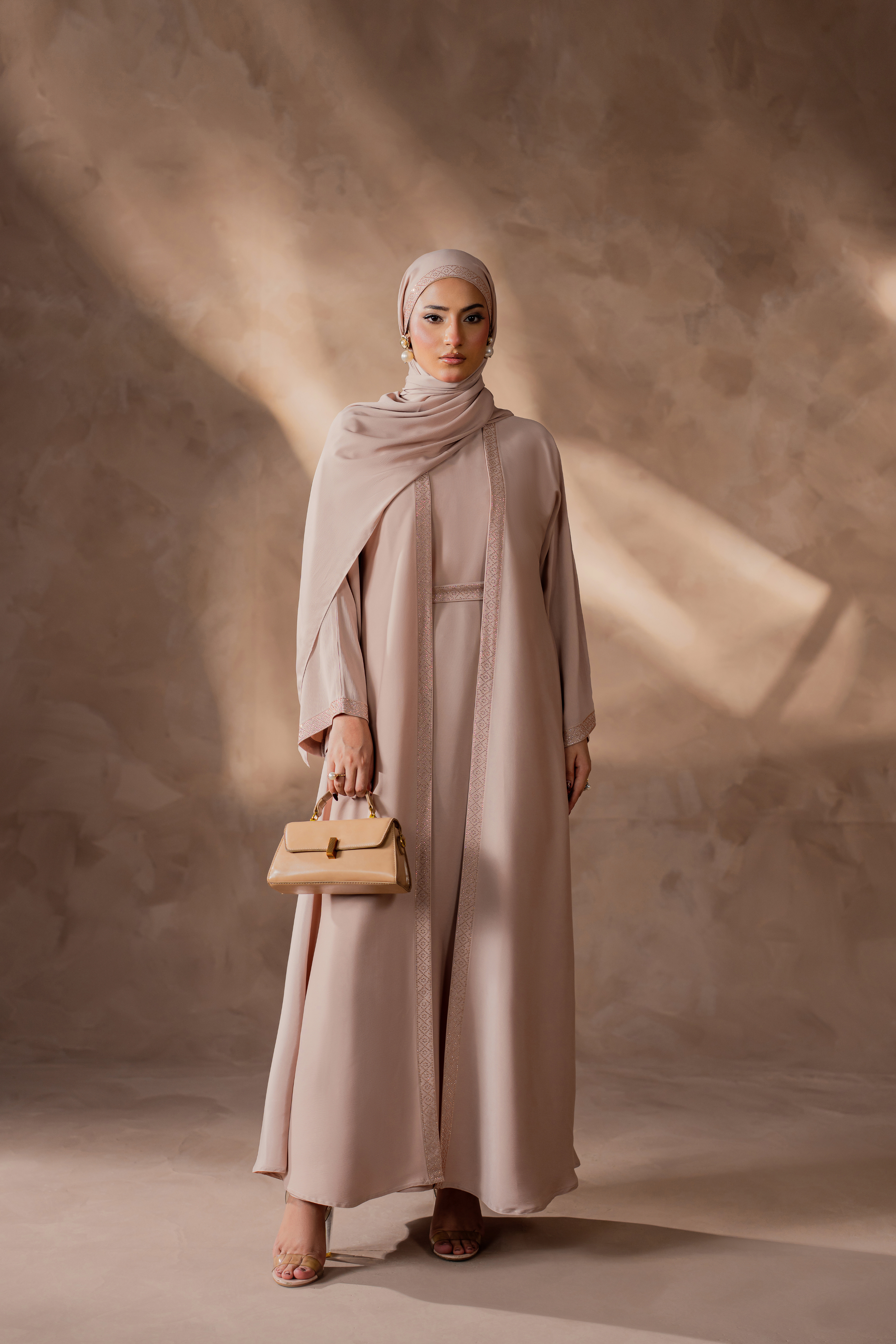 Peach Stone Frontal Gown