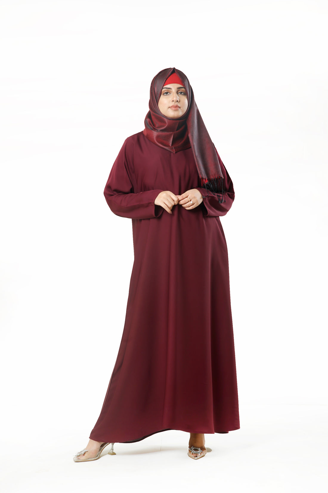 Maroon Basic Abaya