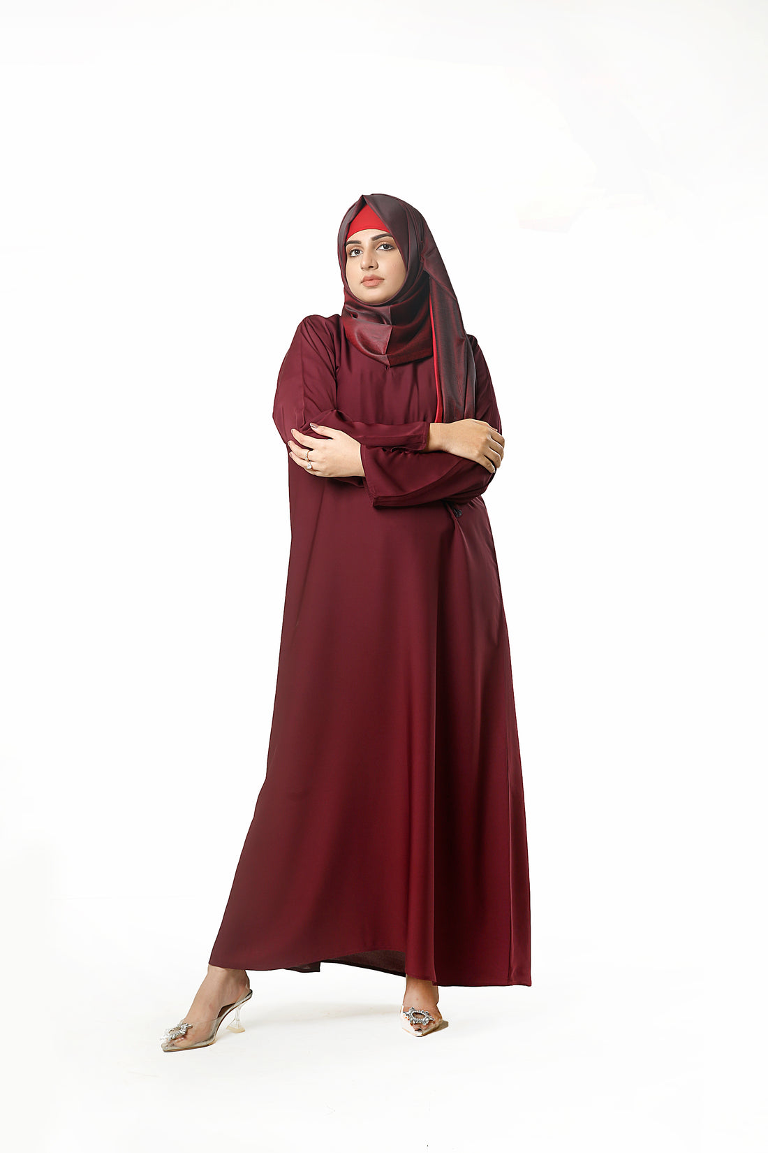 Maroon Basic Abaya