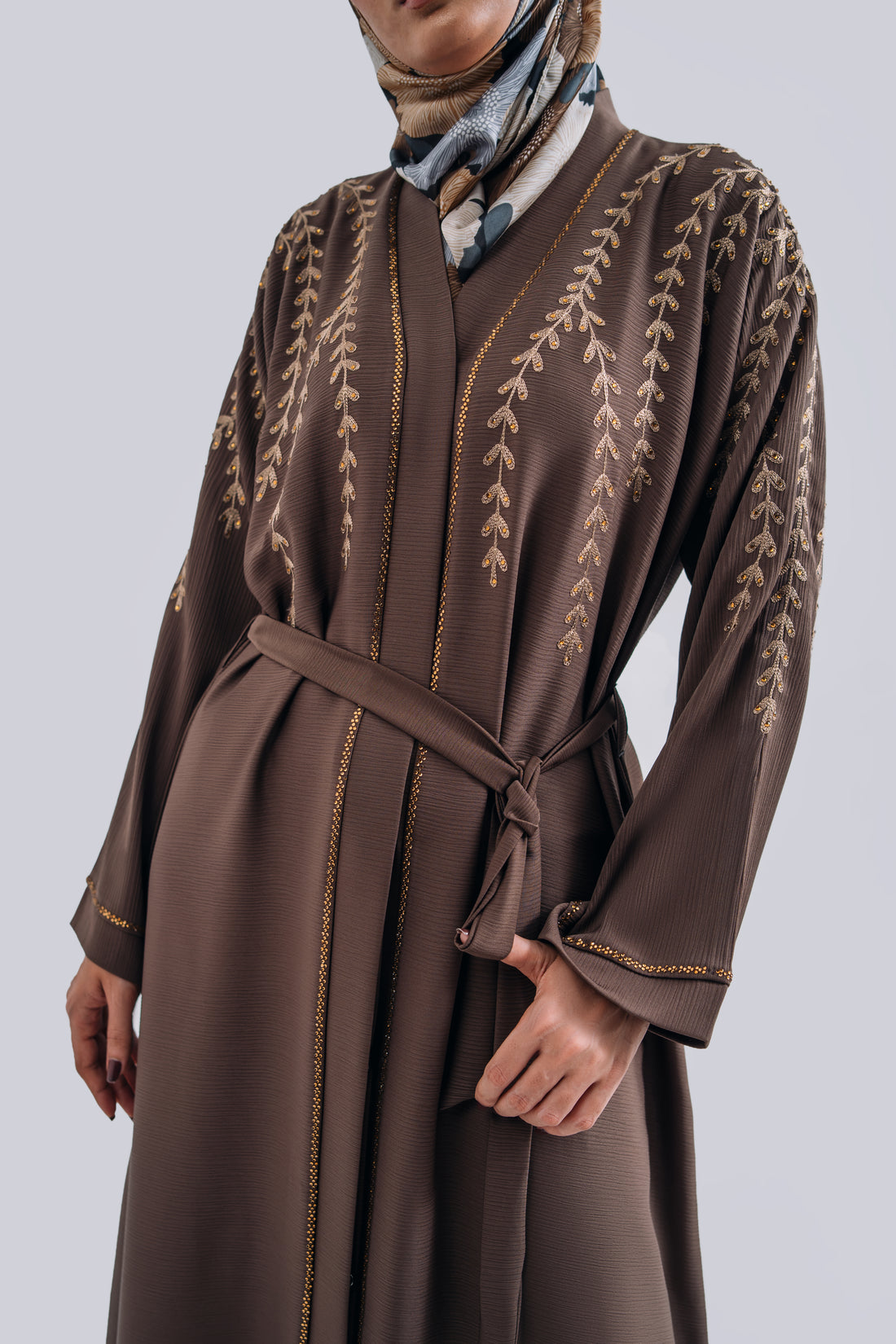 Embroidered abaya