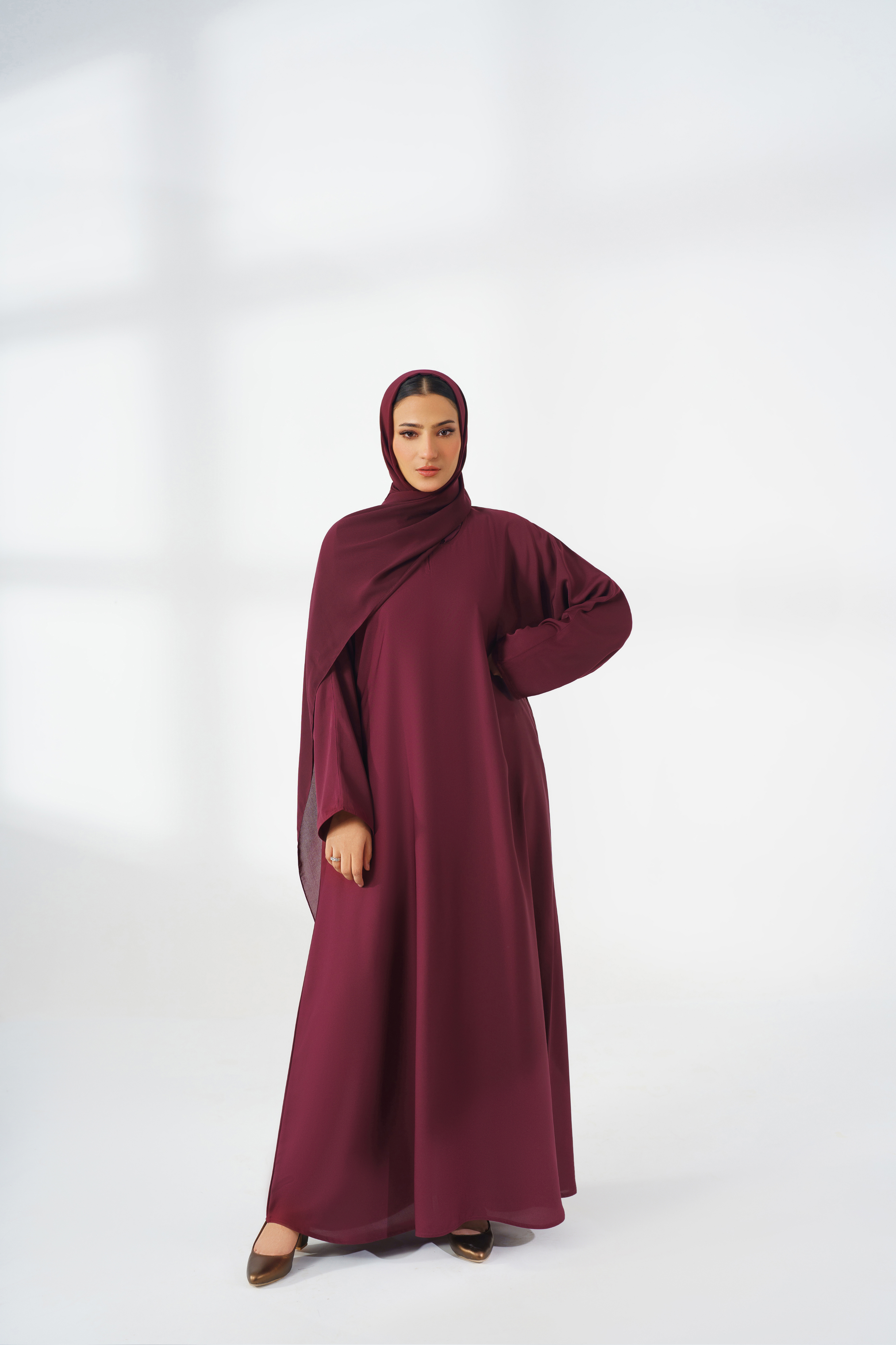 Maroon Basic Abaya