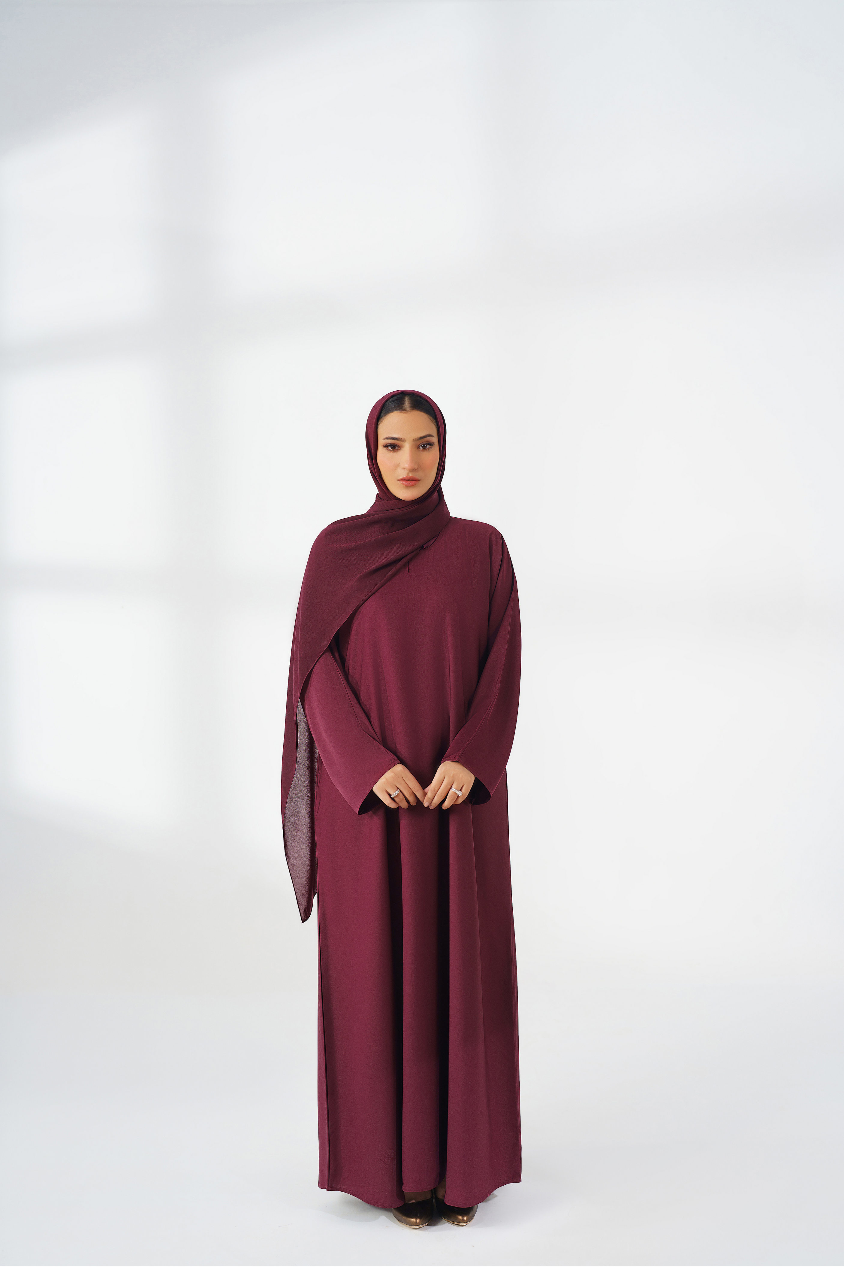 Maroon Basic Abaya