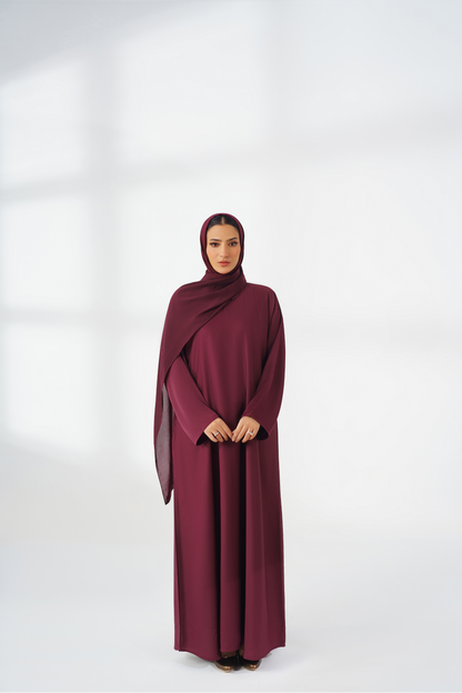 Maroon Basic Abaya