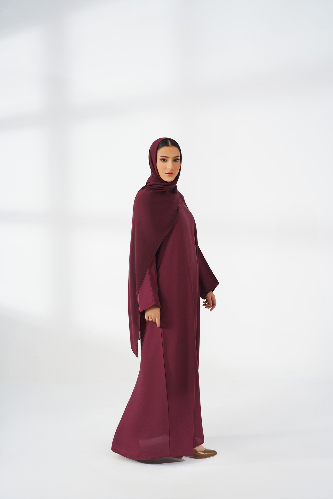 Maroon Basic Abaya