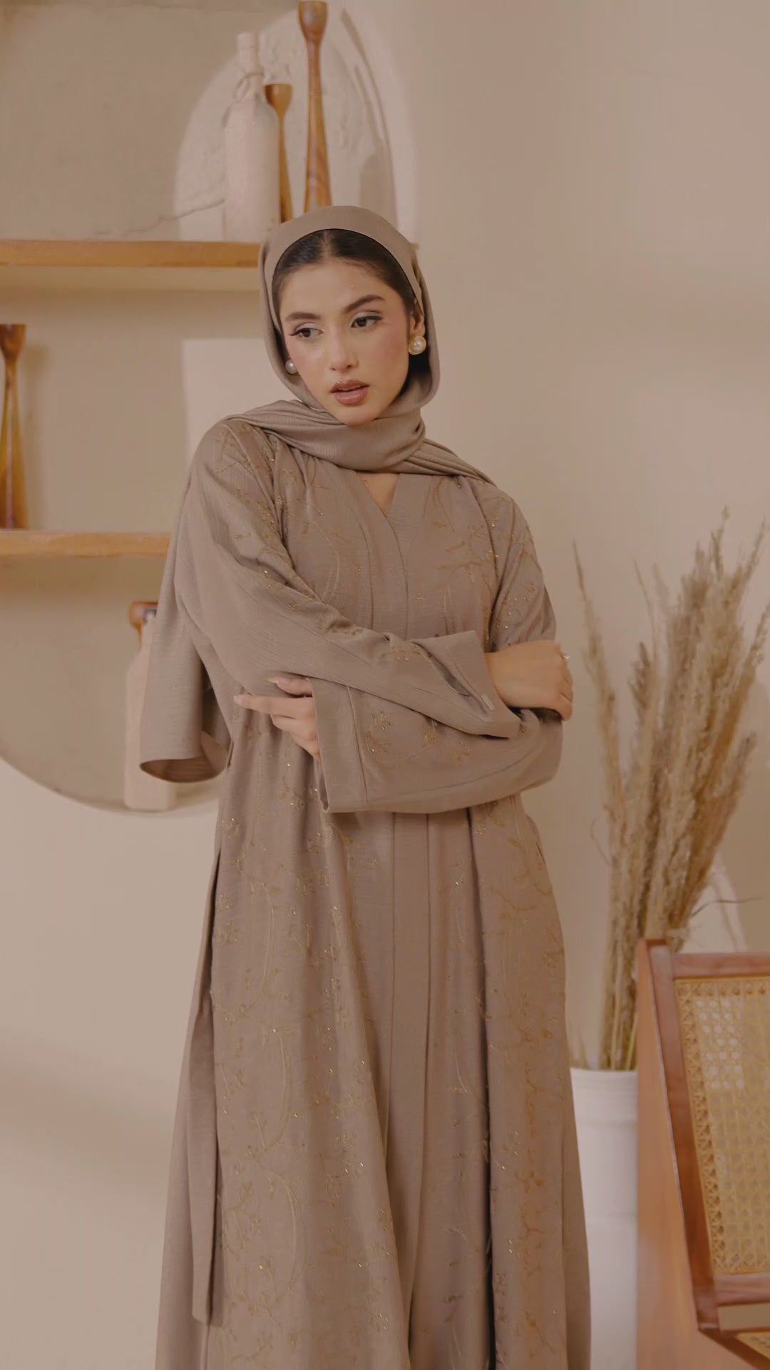 Jaal Embroidered Abaya