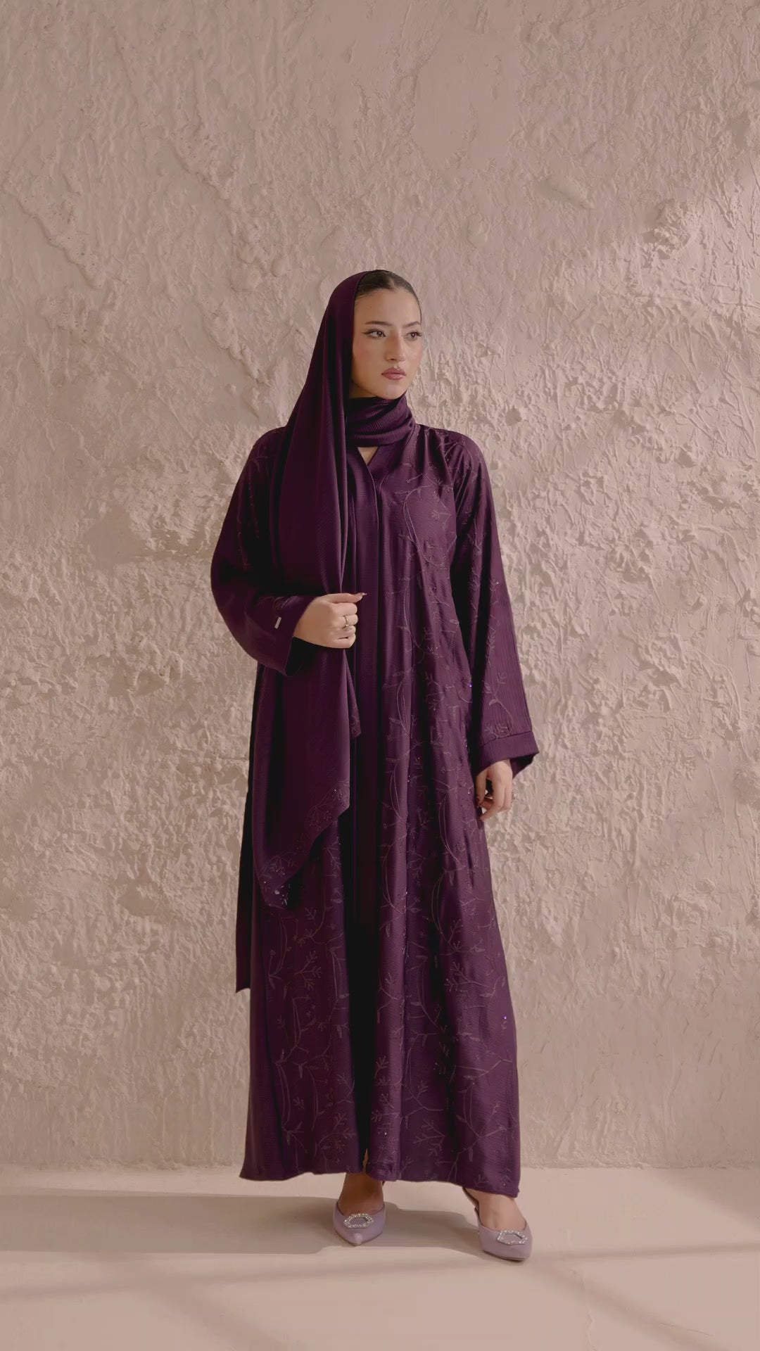 Jaal Embroidered Abaya