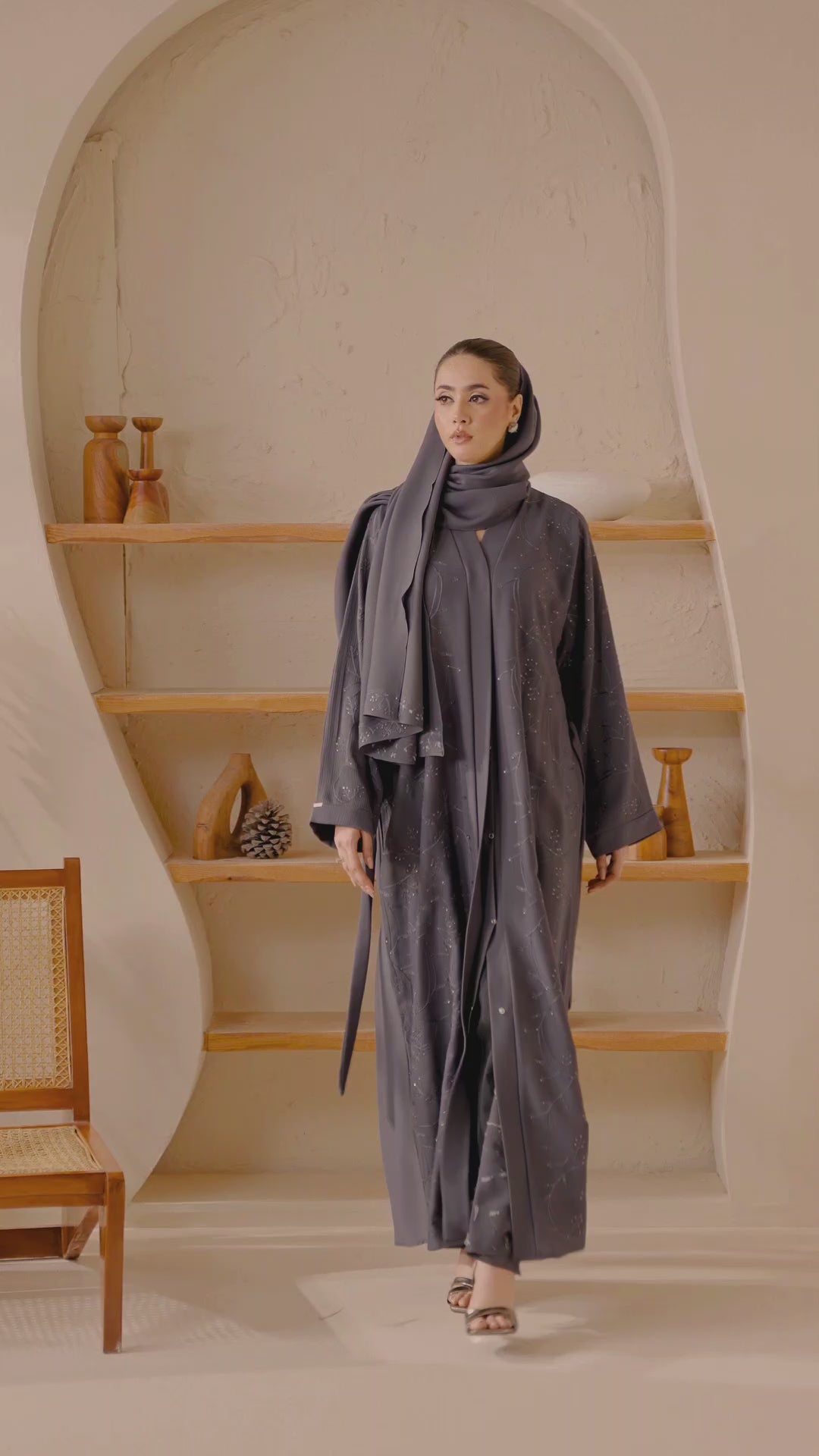 Jaal Embroidered Abaya