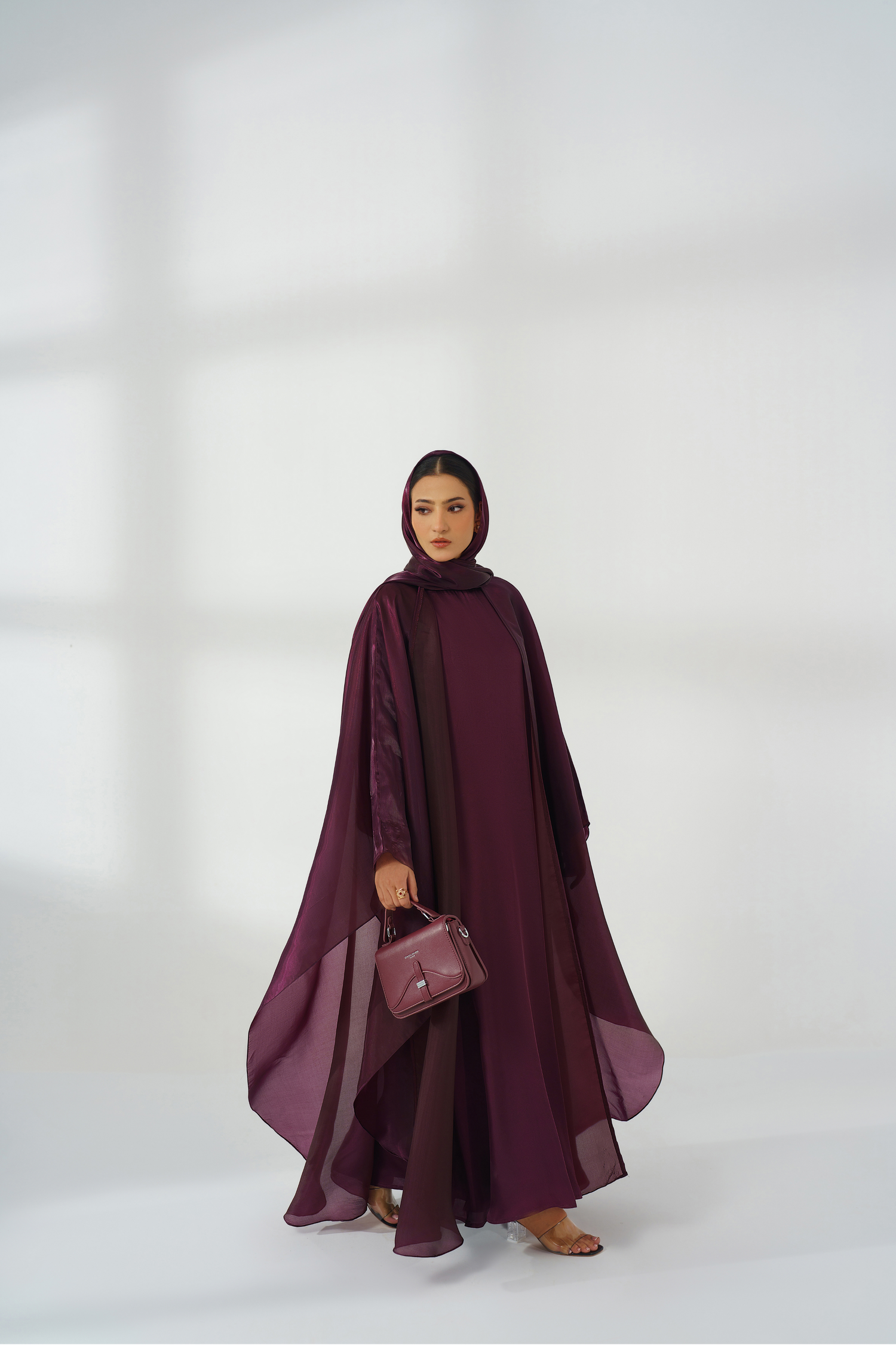 Purple Silk Kaftan