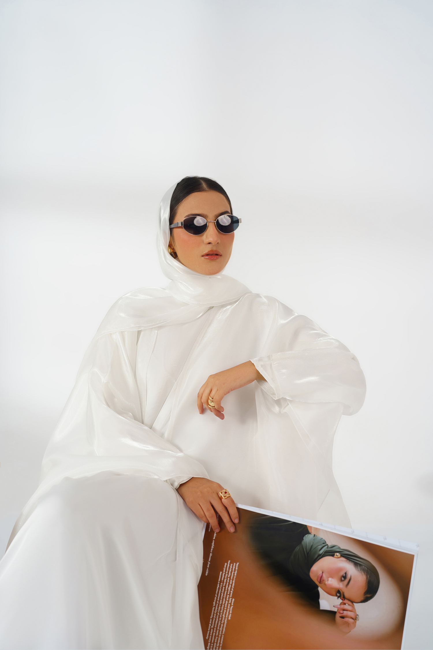 White Silk Kaftan